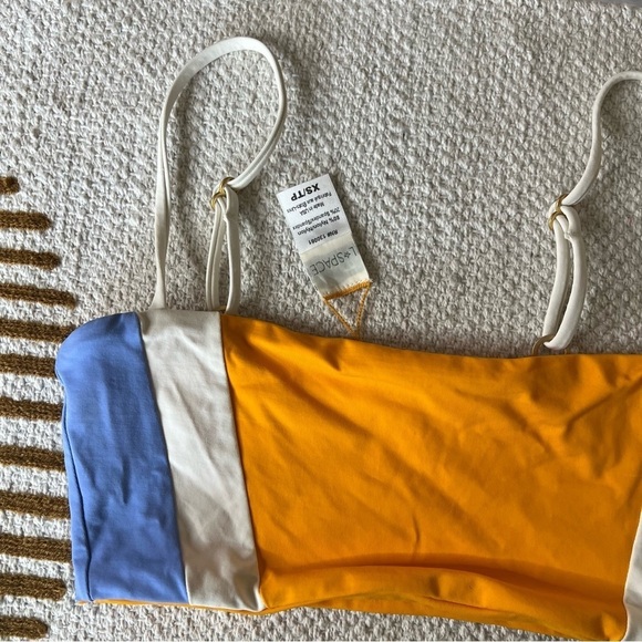 LSPACE revel heart COLORBLOCK swim top size XSMALL - Picture 2 of 3